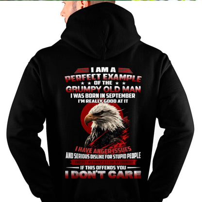 SEPTEMBER - I AM A PERFECT EXAMPLE OF THE GRUMPY OLD MAN - T SHIRT FOR MEN - DTSM09 (SKU26T-01299-09)