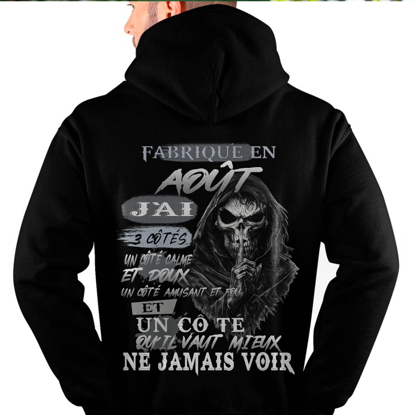 Fabriqué en Août – J’ai 3 Côtés | T-Shirt Homme Caractère Fort - DTSM08 (SKU26T-01174-08)