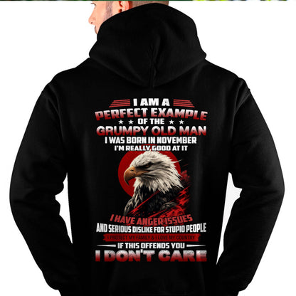 NOVEMBER - I AM A PERFECT EXAMPLE OF THE GRUMPY OLD MAN - T SHIRT FOR MEN - DTSM11 (SKU26T-01299-11)