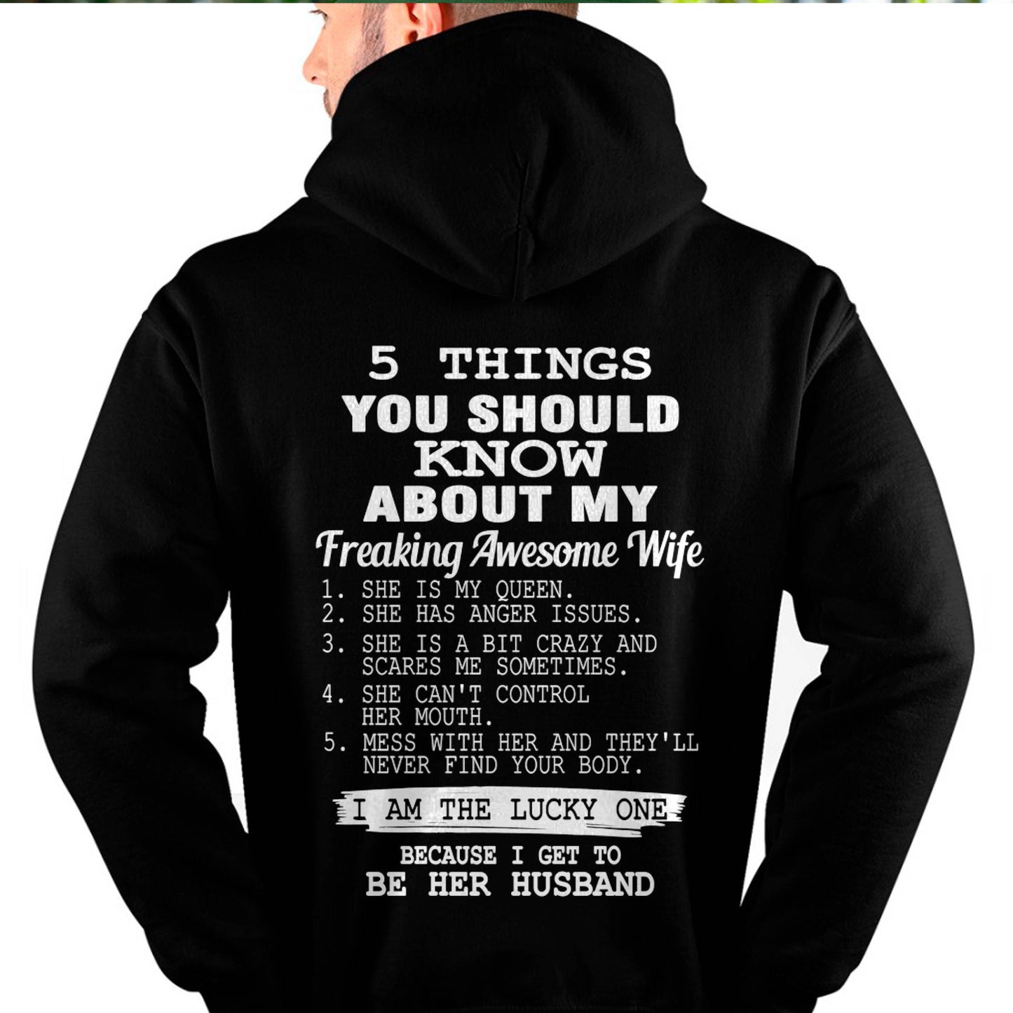 5 THINGS YOU SHOULD KNOW ABOUT MY FREAKING AWESOME WIFE - PERFECT GIFT FOR YOUR HUSBAND, BOYFRIEND - DTSM00 (SKU12-299)