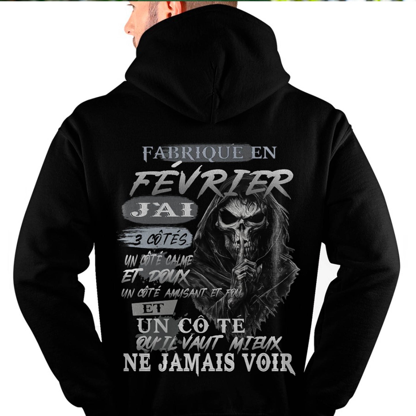 Fabriqué en Février – J’ai 3 Côtés | T-Shirt Homme Caractère Fort - DTSM02 (SKU26T-01174-02)