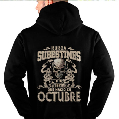 Camiseta Nunca Subestimes el Poder de un Hombre que Nació en Octubre - DTSM10 (SKU08-78-10)