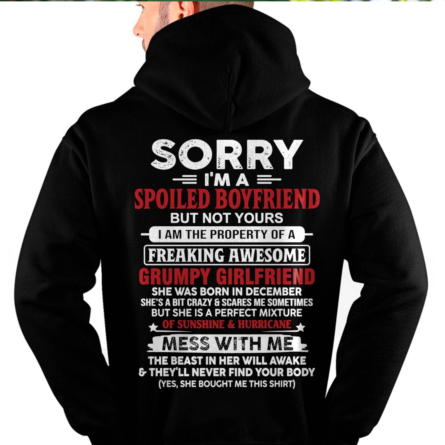 December - Spoiled Boyfriend - Perfect Gift From Girlfriend - DTSM12 (SKU11-18-12)