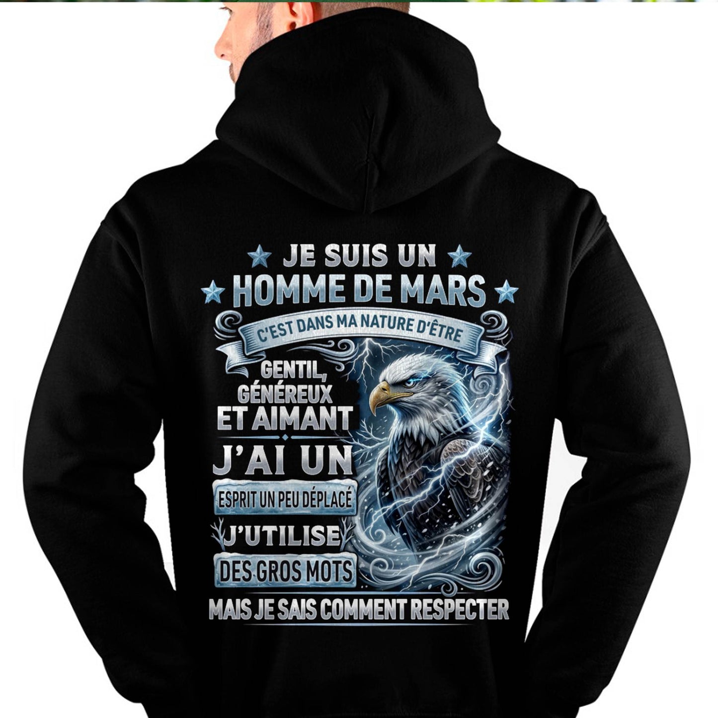 MARS - ESPRIT MALICIEUX MAIS SAIT RESPECTER - T-SHIRT ANNIVERSAIRE HOMME - IMPRESSION DTG PREMIUM - DTSM03 (SKU2604-86-03)