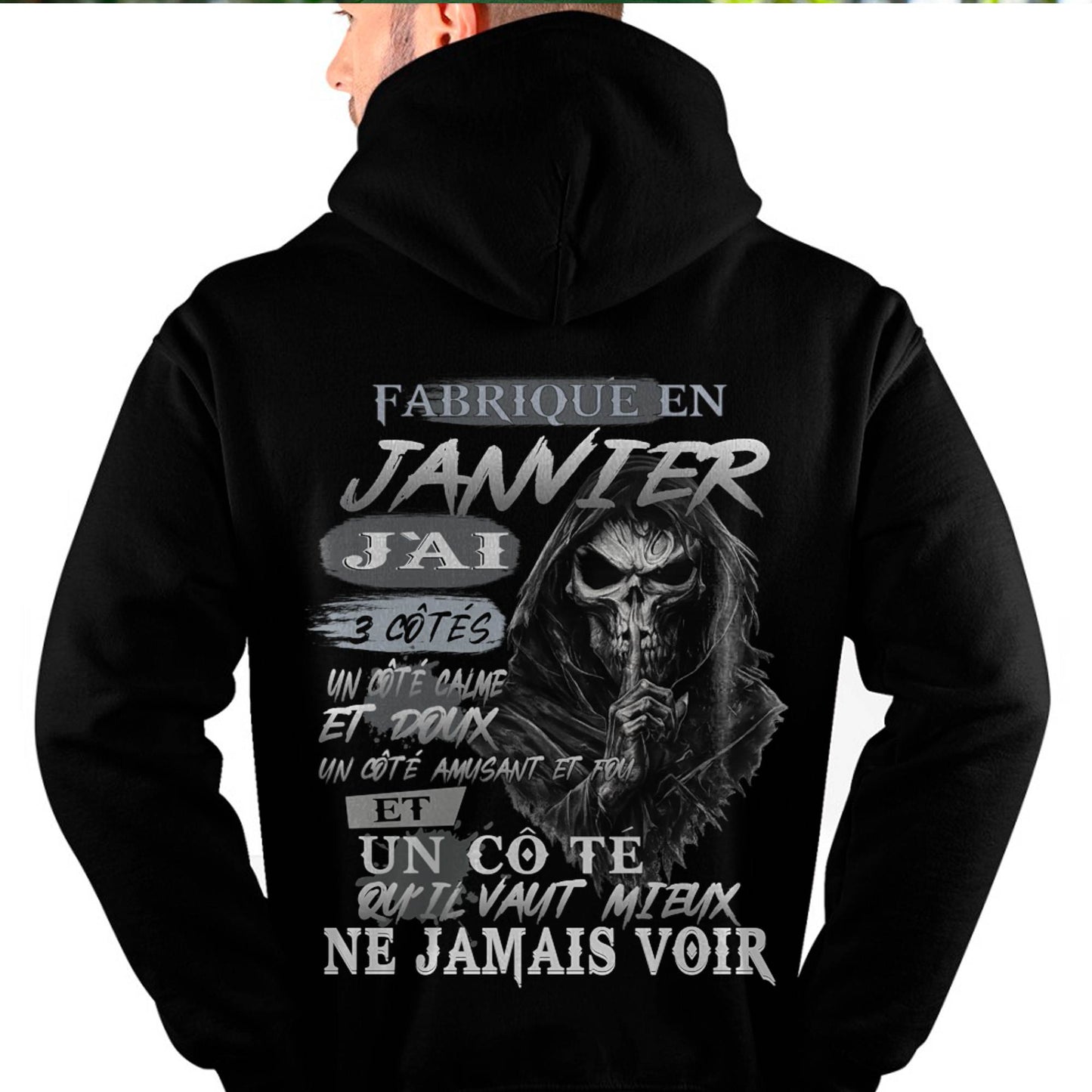Fabriqué en Janvier – J’ai 3 Côtés | T-Shirt Homme Caractère Fort - DTSM01 (SKU26T-01174-01)
