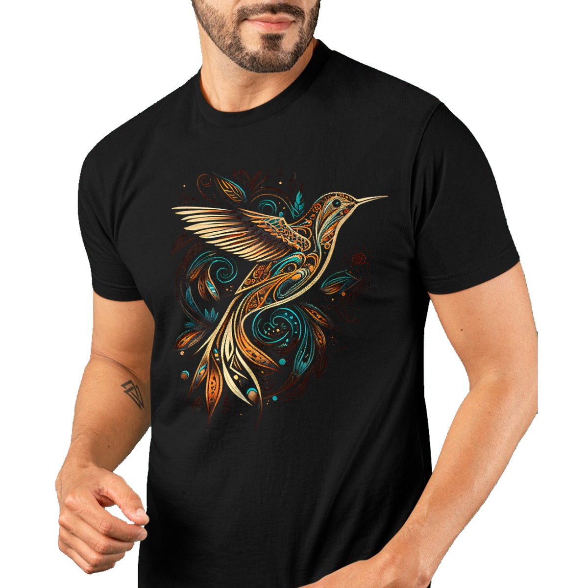 Native American T-Shirts, Vintage Native American Unisex T-Shirt/Hoodie/Sweatshirt HLT00 - Hummingbird Native American Indian Northwest Tribal Graphic T-Shirt