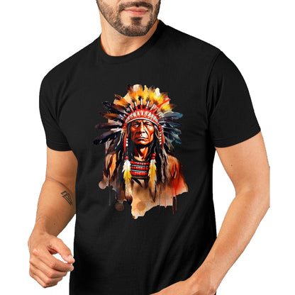Native American T-Shirts, Vintage Native American Unisex T-Shirt/Hoodie/Sweatshirt HLT00 - Native American day chief American USA culture T-Shirt