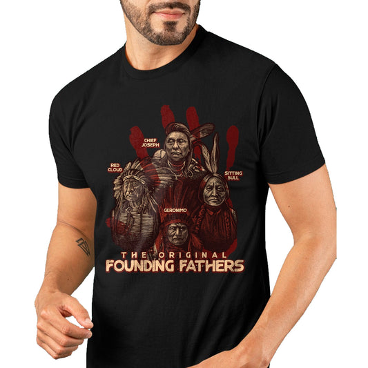 Native American T-Shirts, Vintage Native American Unisex T-Shirt/Hoodie/Sweatshirt HLT00 - The Original Founding Fathers Native American T-Shirt (1)