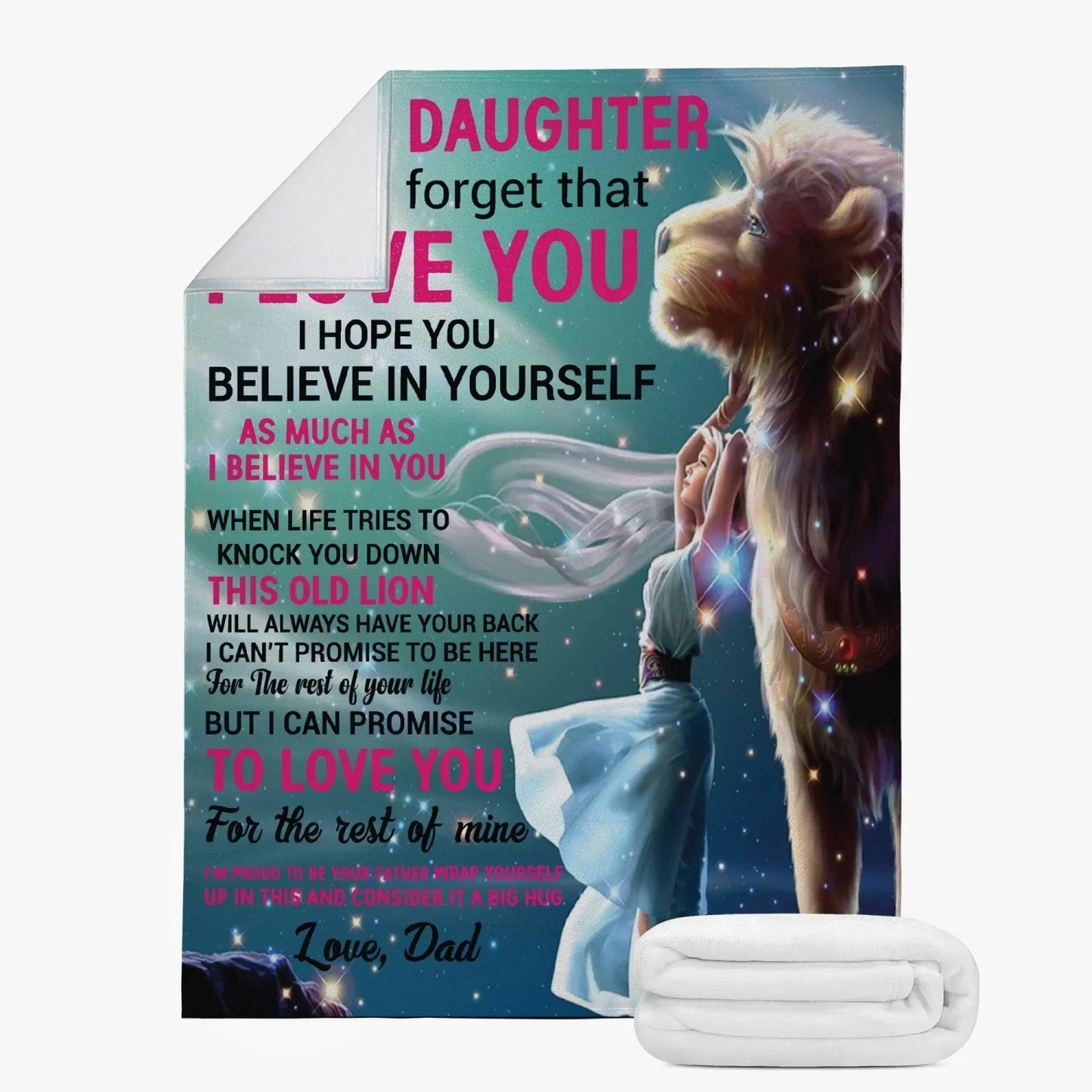 Daughter Never Forget Blanket from dad