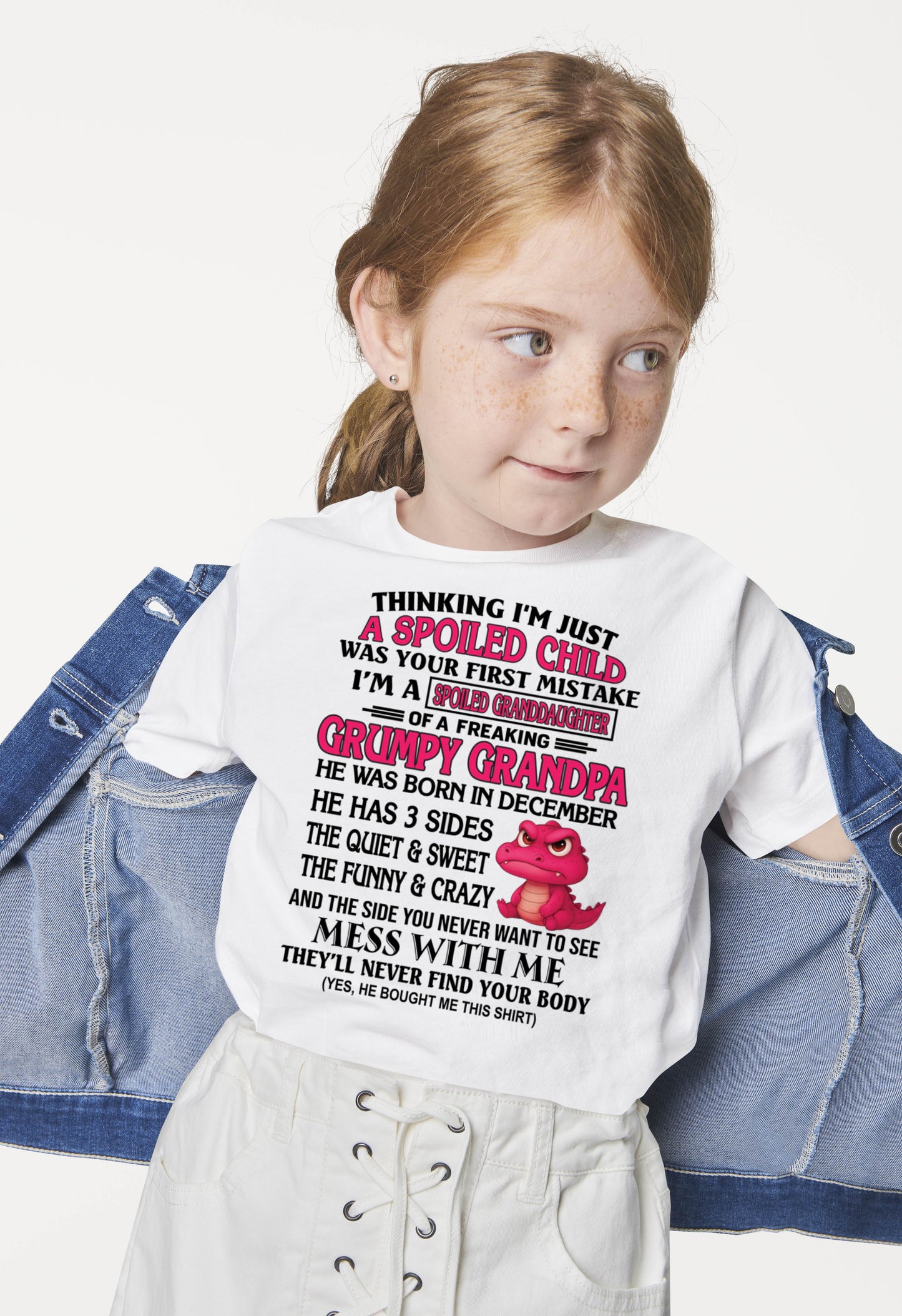 DECEMBER - I'M A SPOILED GRANDDAUGHTER OF A GRUMPY GRANDPA - From Grandpa - DTSM12 (SKU09-45-12)