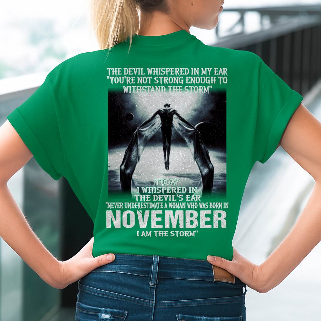 November - The Devil Whispered In My Ear - T-Shirt For Woman - DTSM11 (SKU-CHAUU-11)