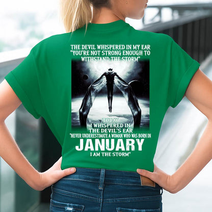January - The Devil Whispered In My Ear - T-Shirt For Woman - DTSM01 (SKU-CHAUU-01)