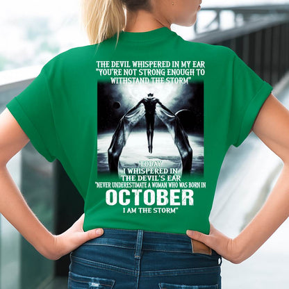 October - The Devil Whispered In My Ear - T-Shirt For Woman - DTSM10 (SKU-CHAUU-10)