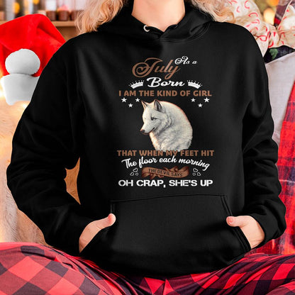 AS A JULY GIRL I'M FEARLESS WOLF SHIRT – GIFT FOR WOMEN - DTSM07 (SKU2604-238-07)