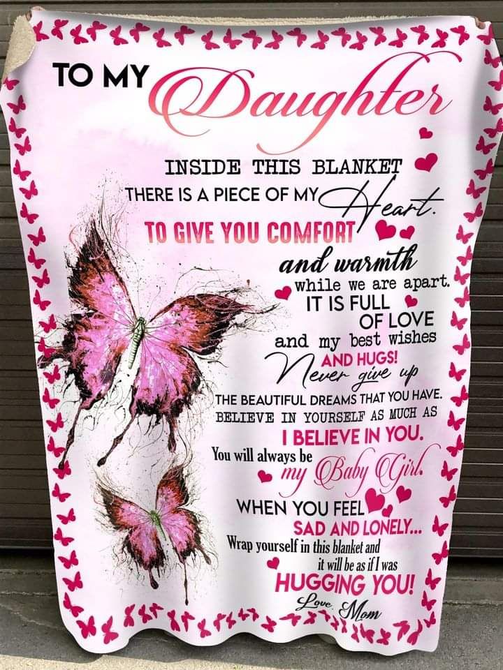 Special gift for daughter from mom blanket