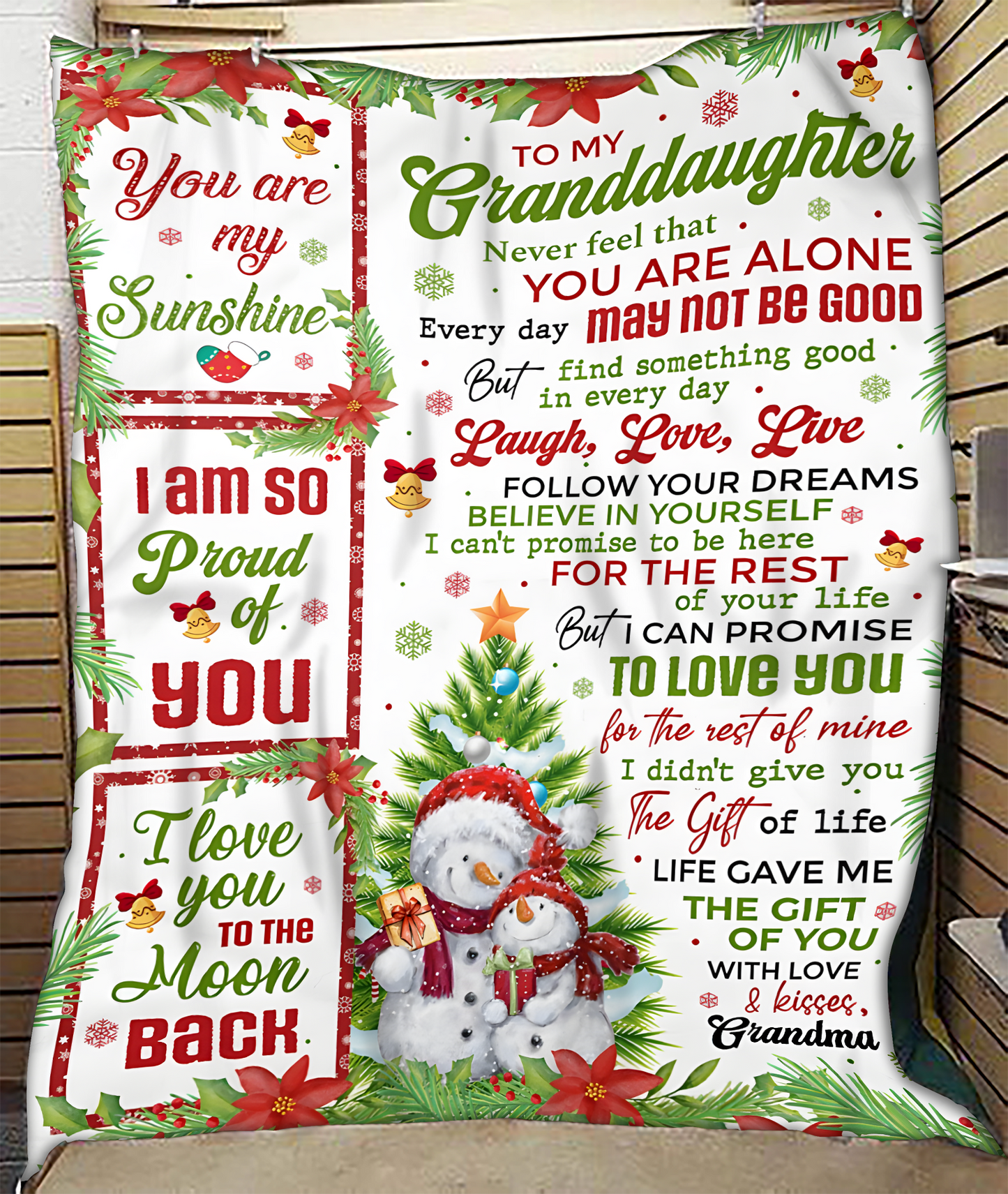 BLANKET FOR GRANDDAUGHTER – COMFORT & WARMTH GIFT Sherpa Fleece Blanket NTTD00 (SKUB-CHRISTMAS)