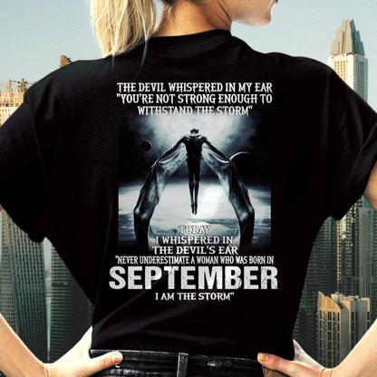 September - The Devil Whispered In My Ear - T-Shirt For Woman - DTSM09 (SKU-CHAUU-09)