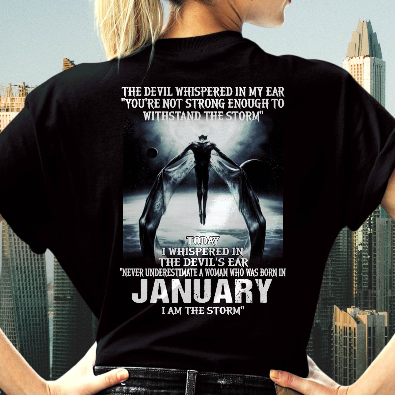 January - The Devil Whispered In My Ear - T-Shirt For Woman - DTSM01 (SKU-CHAUU-01)
