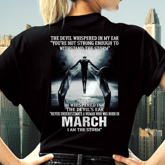 March - The Devil Whispered In My Ear - T-Shirt For Woman - DTSM03 (SKU-CHAUU-03)