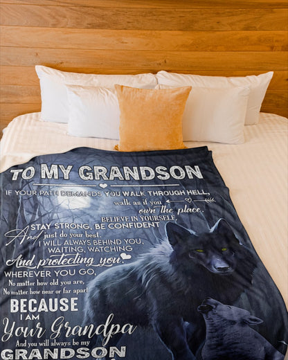 Special Gift For Your Grandson Blanket - From Grandpa (SKUB10-93)