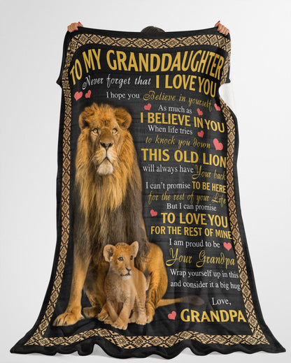 Special Gift For Your Granddaughter Blanket - From Grandpa