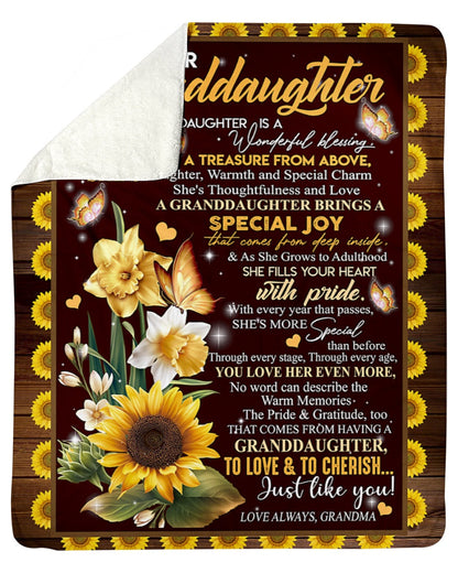 Special Gift For Your Granddaughter Blanket - From Grandma