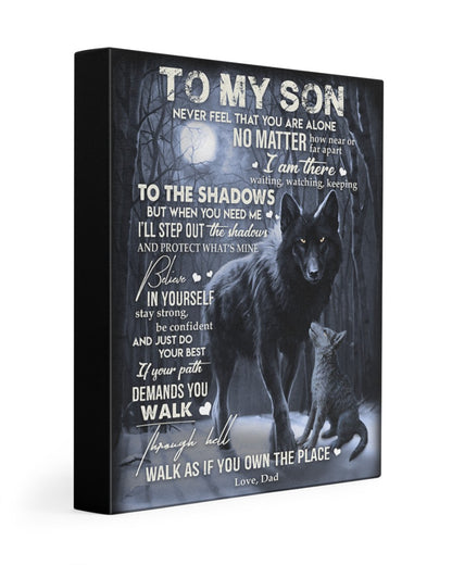 To My Son From Dad Canvas
