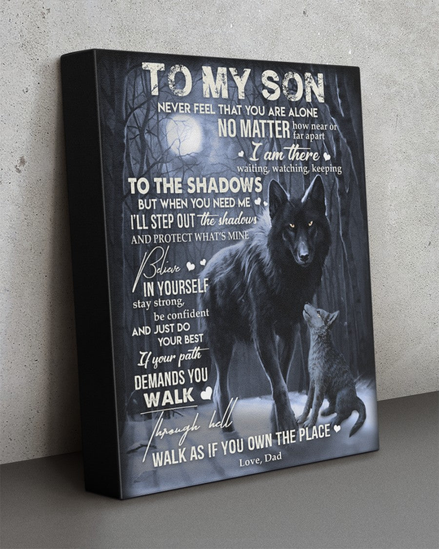 To My Son From Dad Canvas