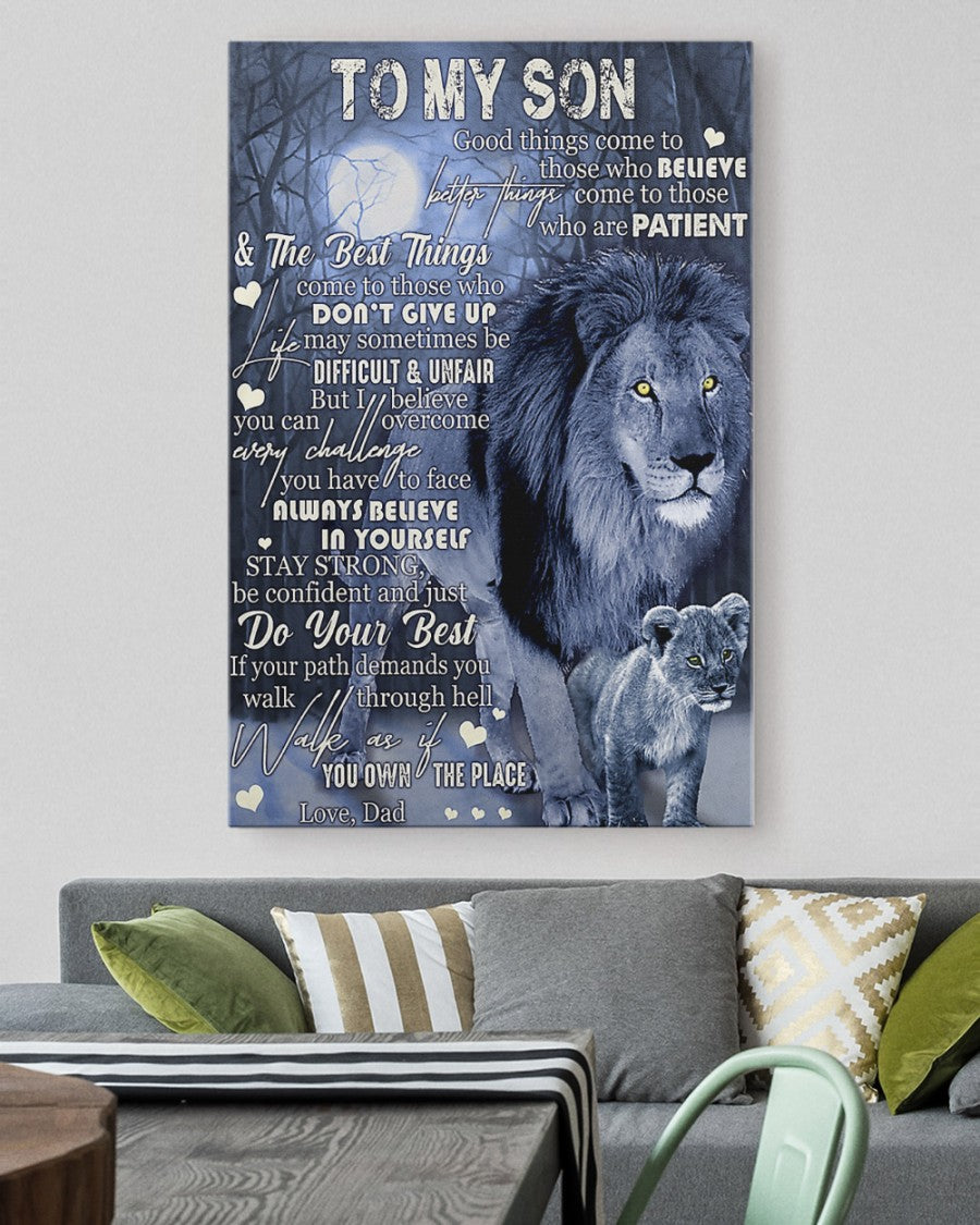 To My Son From Dad Canvas