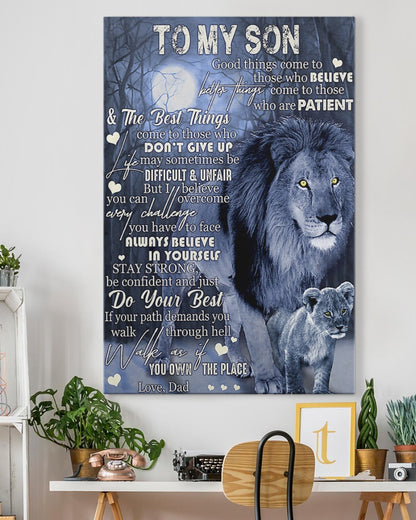 To My Son From Dad Canvas