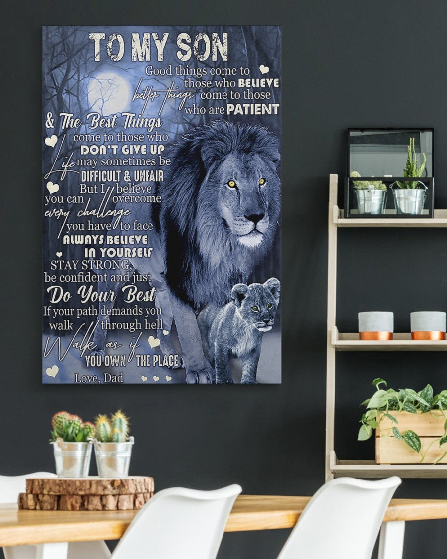 To My Son From Dad Canvas