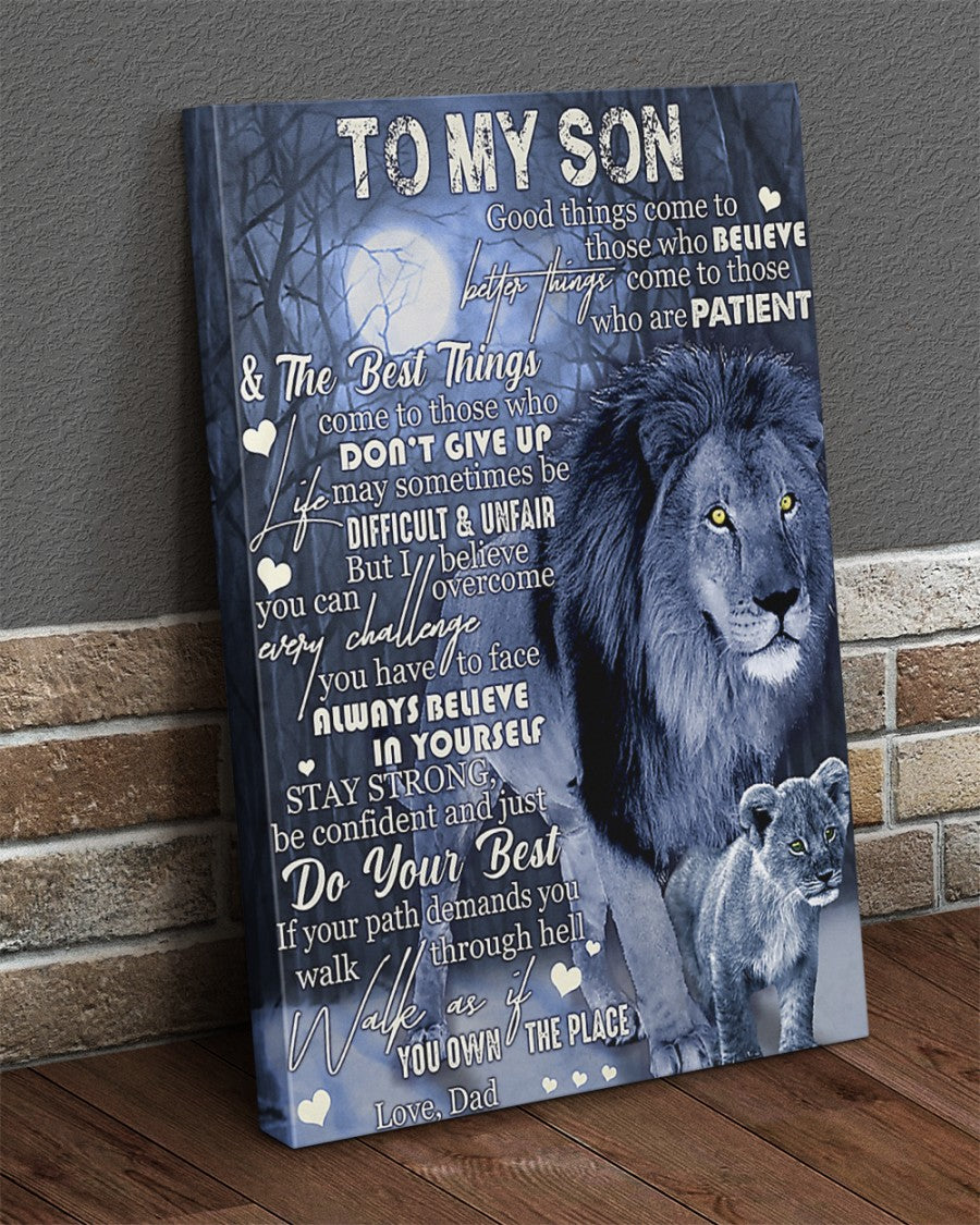To My Son From Dad Canvas