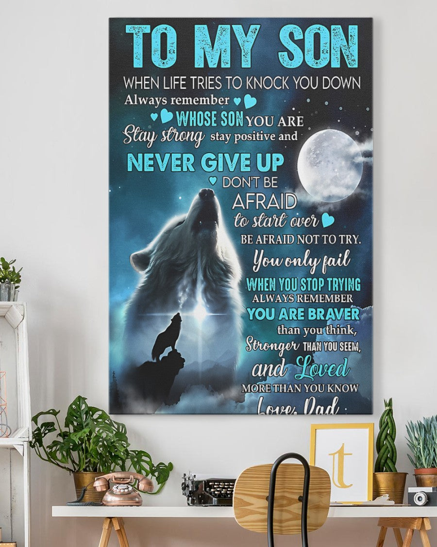 To My Son From Dad Canvas