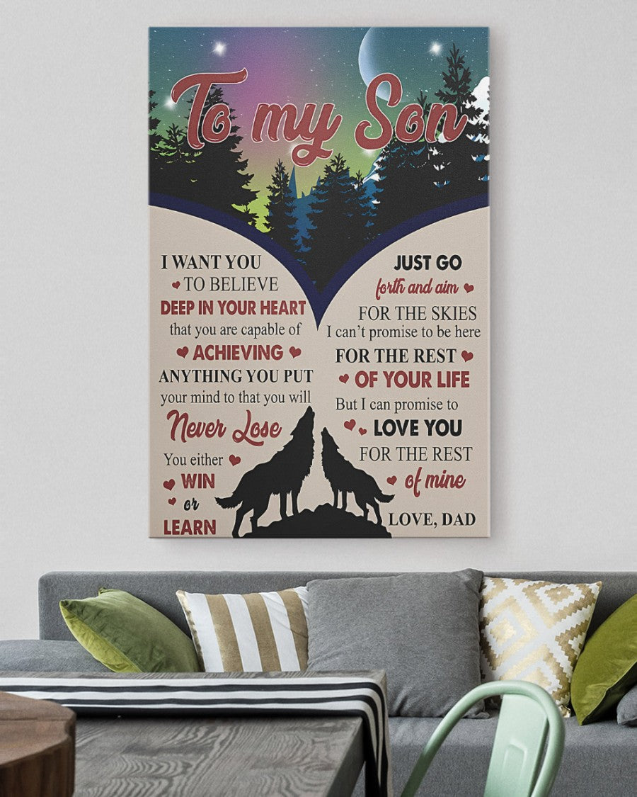 To My Son From Dad Canvas
