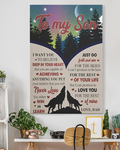 To My Son From Dad Canvas