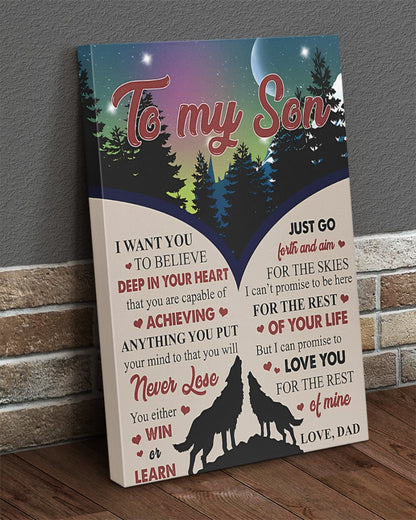 To My Son From Dad Canvas