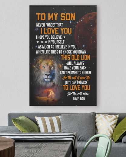 To My Son From Dad Canvas