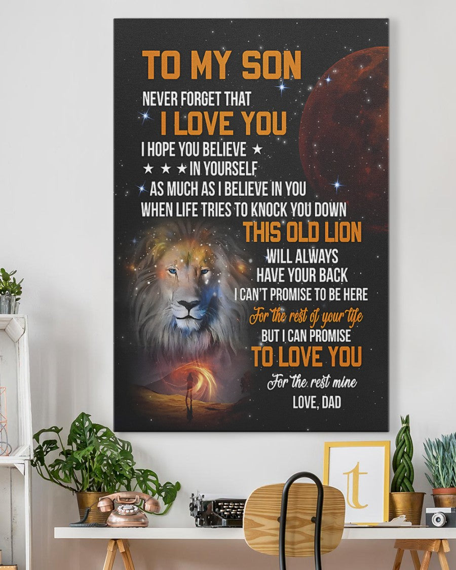 To My Son From Dad Canvas