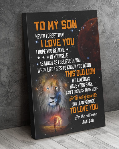 To My Son From Dad Canvas