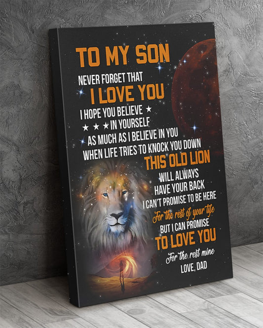 To My Son From Dad Canvas