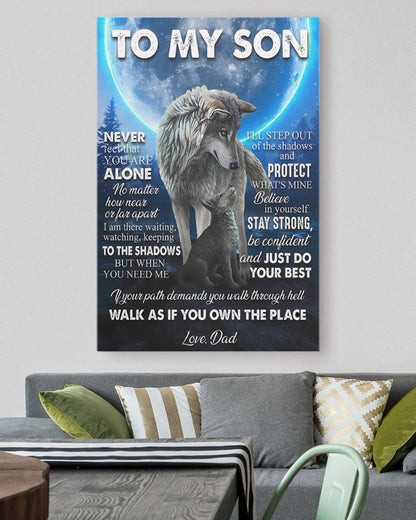 To My Son From Dad Canvas