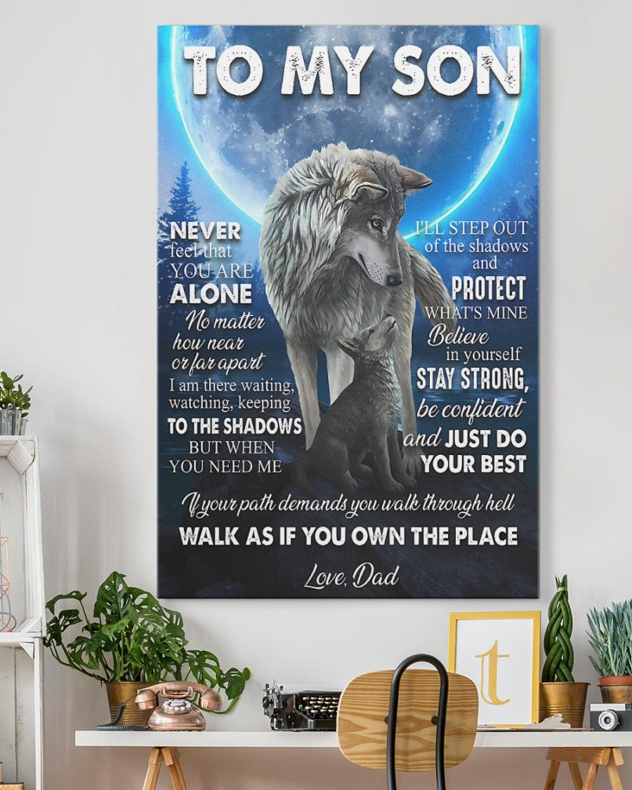 To My Son From Dad Canvas