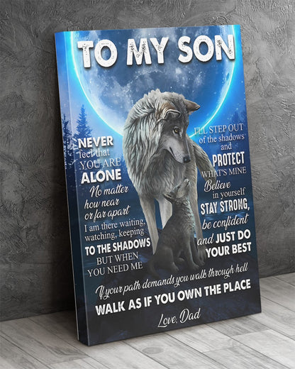 To My Son From Dad Canvas