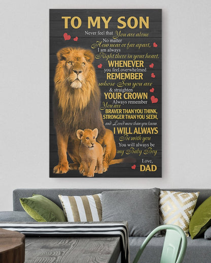 To My Son From Dad Canvas