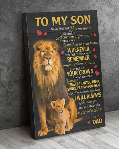 To My Son From Dad Canvas