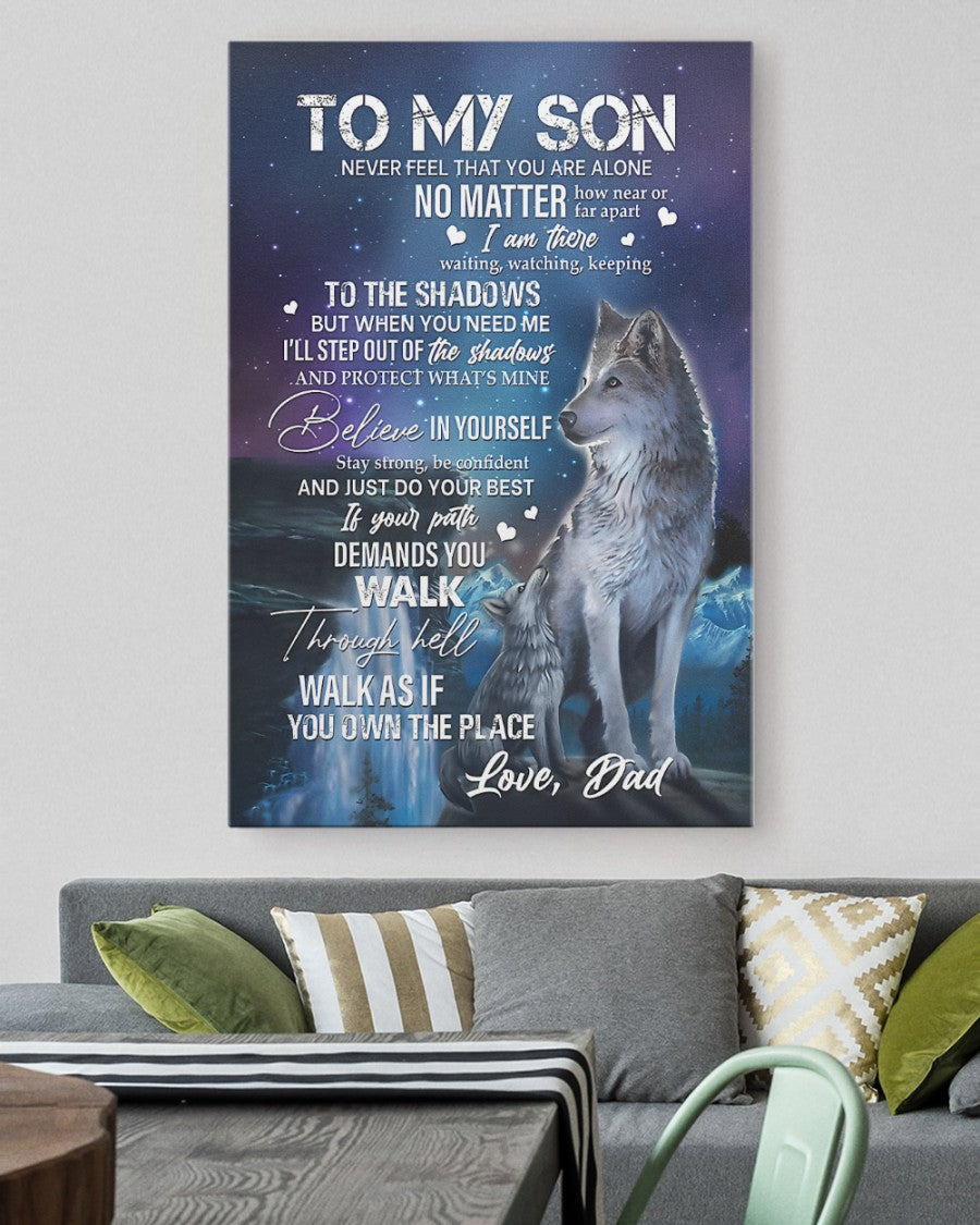 To My Son From Dad Canvas
