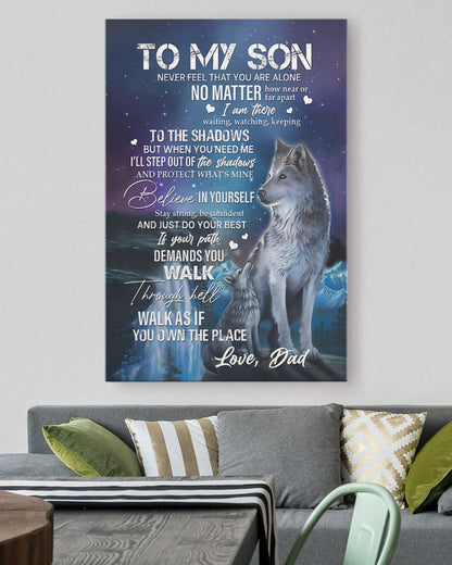 To My Son From Dad Canvas