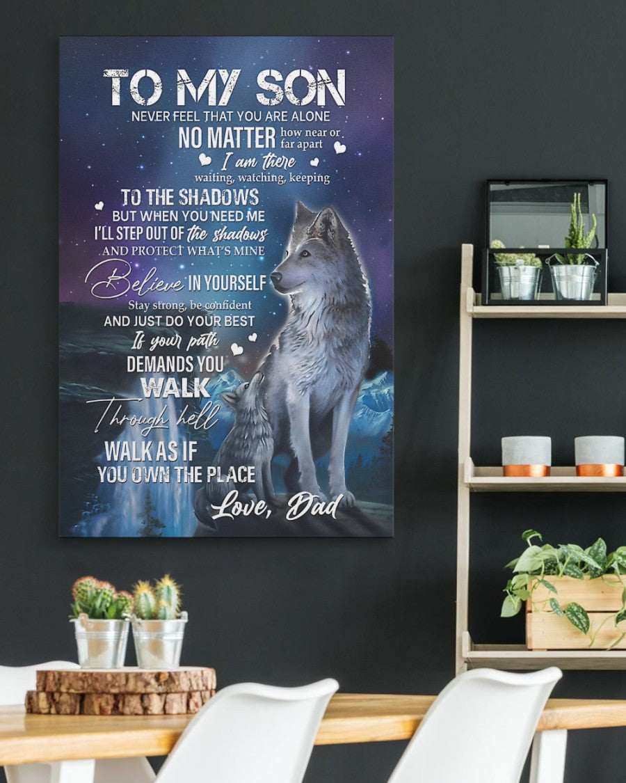 To My Son From Dad Canvas