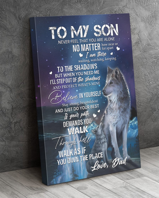 To My Son From Dad Canvas