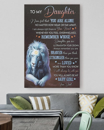 To My Daughter From Dad Canvas